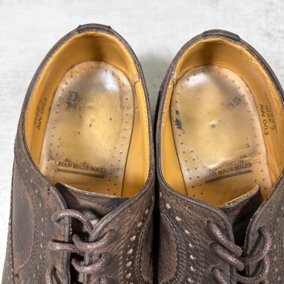 Dr Martens 3989 England Made Brogue Wingtip Oxford Shoes - Men's 7 UK / 8 US - Picture 8 of 10
